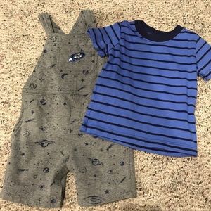 🔹EUC Carters Boys Overalls with Matching Shirt🔹
